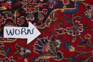 Traditional Vintage Floral Area Rug Hand - Knotted Wool Carpet 9 x 13 12