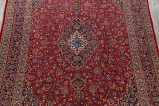 Traditional Vintage Floral Area Rug Hand - Knotted Wool Carpet 9 x 13 5