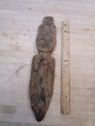 Vintage Wood Carved Doll Possibly Native American,  Primitive Artifact