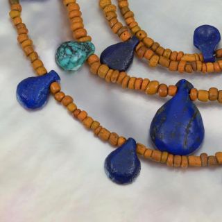 Ancient Beads Greco Bactrian Lapis Lazuli Turquoise Indo - Pacific Trade Glass 2