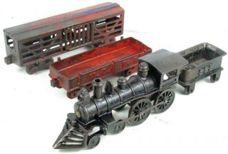 Dent Antique Cast Iron Train 4 Piece 999