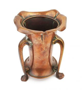 Antique Arts & Crafts Movement Copper Vase C1910 A/f