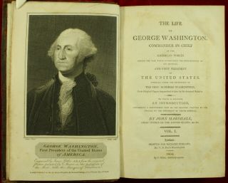 Marshall THE LIFE OF GEORGE WASHINGTON 1804 - 07 5 vols 12 Maps 3 Plates 1ST NR 3