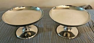 Two (2) Cartier Sterling Silver Compotes Mid - Century Marked 925 - 1000