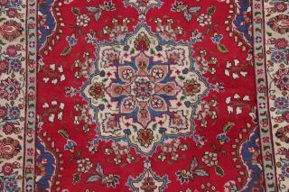 Vintage One - of - a - Kind Geometric Persian Oriental Hand - Knotted 4 ' x6 ' Wool Red Rug 4