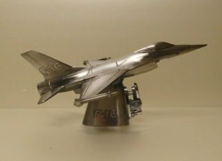 Very Rare Mid Century Lighter F - 16 Plane Fighter Metal 1970 Vintage Retro