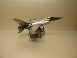VERY RARE MID CENTURY LIGHTER F - 16 PLANE FIGHTER METAL 1970 VINTAGE RETRO 2