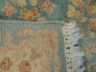 2x4 small Antique Oriental Area Rug Carpet Blue wool Flowers floral 9