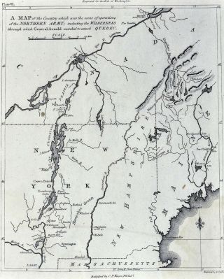 Revolutionary War Map Maine Vermont Hampshire Quebec American Revolution 2
