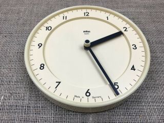 Vintage Braun Abk 20 Wall Clock Type 4780 Dietrich Lubs Rams Era
