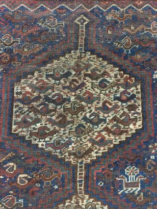Wonderful Old Antique Handmade Qashqai Rug 6.  1x5.  3 Ft Shabby Chic 8