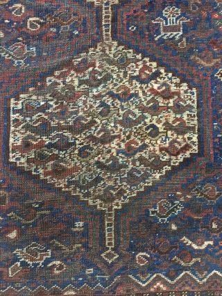 Wonderful Old Antique Handmade Qashqai Rug 6.  1x5.  3 Ft Shabby Chic 9