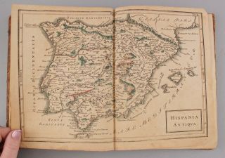 18thC Antique 1761,  Geographia Antiqua,  World Atlas Book & 33 Maps,  NR 10