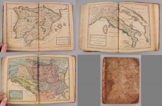 18thc Antique 1761,  Geographia Antiqua,  World Atlas Book & 33 Maps,  Nr