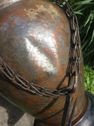 Antique Mission Craftsman Copper Bronze Lamp Hammered Stickley? 7
