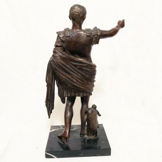 Antique Grand Tour Bronze Sculpture Statue of Augustus Caesar 9