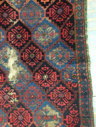 ca.  1900 Old Antique Handmade Baluchi Rug 5.  7x3.  7 Ft 7