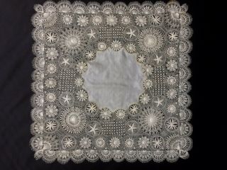 Tenerife Lace Handkerchief - 19th Century