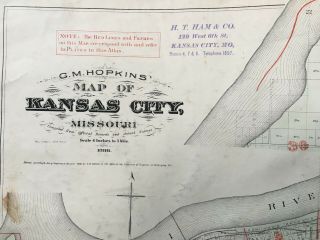 1886 CITY OF KANSAS CITY MISSOURI INDEX PAGE ST MARY ' S CEMETERY ATLAS MAP 4