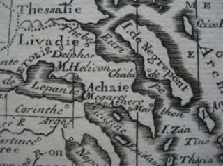 1778 Claude Buffier Miniature Map GREECE Albania Macedonia Crete Turkey 3