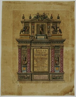 Title Page 1692 Jaillot Atlas Nouveau Antique Copper Engraving