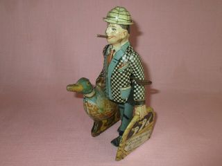 Antique Joe Penner & Goo Goo Duck Marx Tin Wind Up Mechanical Toy 1930 