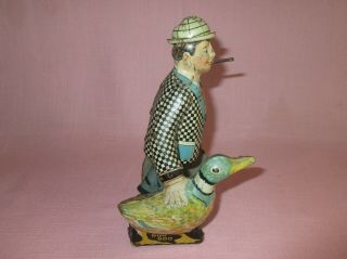 Antique Joe Penner & Goo Goo Duck Marx Tin Wind Up Mechanical Toy 1930 ' s 5