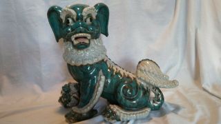 19th Century Antique Glazed Porcelain Foo Dog