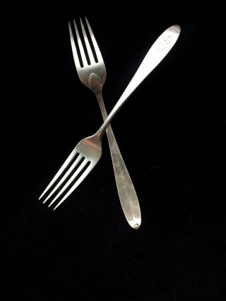 12 Vintage Sterling Reed & Barton French Antique Dinner Forks (231039) 11