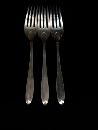 12 Vintage Sterling Reed & Barton French Antique Dinner Forks (231039) 4