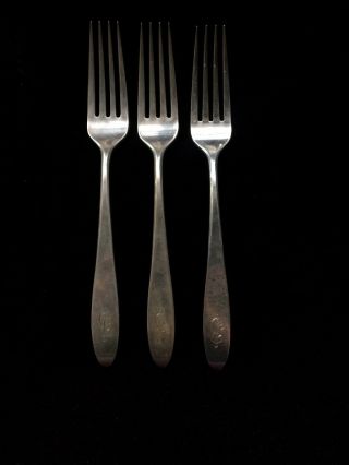 12 Vintage Sterling Reed & Barton French Antique Dinner Forks (231039) 6