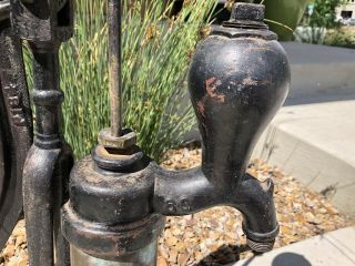 Antique Cast Iron Hand Brass CYLINDER WATER PUMP Good,  Duplex MFG CO Wis.  SMART 7