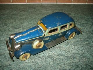 RARE BIG KURAMOCHI CK GRAHAM PAIGE CAR LIMO JAPAN TINPLATE 1930s KOSUGE TIN TOY 2