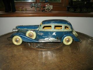 RARE BIG KURAMOCHI CK GRAHAM PAIGE CAR LIMO JAPAN TINPLATE 1930s KOSUGE TIN TOY 9