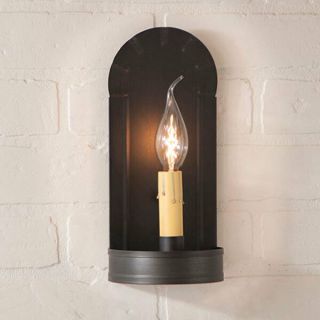 Fireplace Single Arm Wall Sconce In Kettle Black By Irvin 