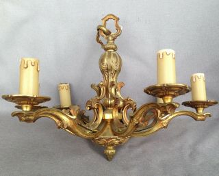 Heavy Antique French Ceiling Lamp Early 1900 
