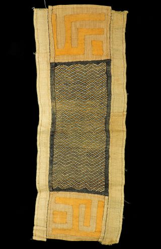 Kuba Raffia Textile Handwoven Congo African Art 34 Inch