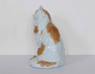 CARL THIEME Large CAT Porcelain Figurine 13 3/4 
