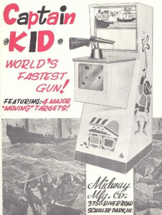 Captain Kid Shooting Gallery 1960 ' s from Conneaut Lake Park Pennsylvania 9