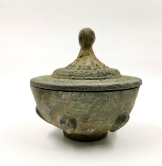 Large Rare Bronze Age Ca.  200 Bc Ritual Bronze Vessel Wiht Lid - R225