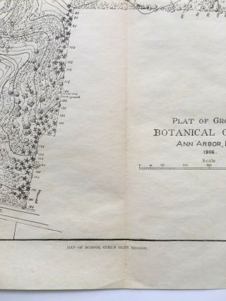 Plat of Grounds Botanical Garden Ann Arbor,  Michigan Topographical MAP 7