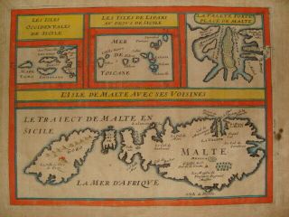 Malta Map By Philippe Briet 1649