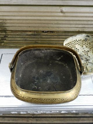 19th Century Antique Chinese Brass Hand Warmer Ming Mark 7