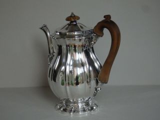 ANTIQUE GEORGIAN STERLING SILVER COFFEE POT - WILLIAM EATON - LONDON 1827 - 853g 5