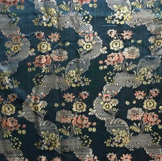 Rare 18th Century Silk Floral Brocade C1750s,  Spitalfields,  Lyon 125