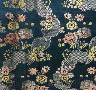 Rare 18th Century Silk Floral Brocade C1750s,  Spitalfields,  Lyon 126