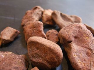 Aboriginal Red Raw Ochre Pebles - South West Queensland Australia