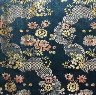 Rare 18th Century Silk Floral Brocade C1750s,  Spitalfields,  Lyon 127