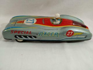 1960 T.  N.  Special Racer No.  27 Japanese Tin Friction Car