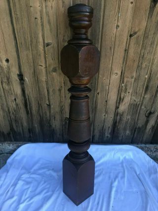 Large 48 1/4 " X 6 1/4 " Solid Cherry Newel Post W/aged Finish,  S/h